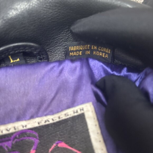 Vintage Arctic Cat Snowmobile Jacket Large Leather Racing Riding Outerwear - Picture 4 of 16